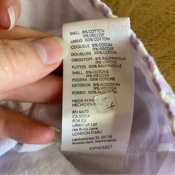 Anthropologie Bustier Top Striped Seersucker Printed Sleeveless Crop Top Size 1x - Picture 11 of 11